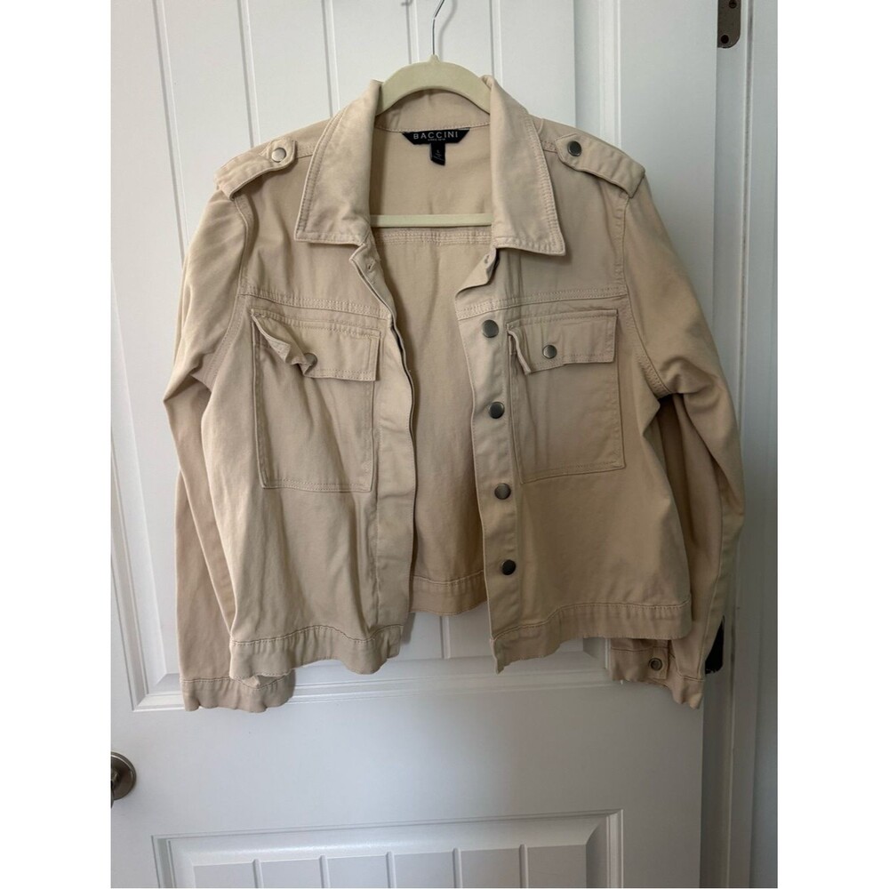 Baccini Women's Cream and Tan Jacket